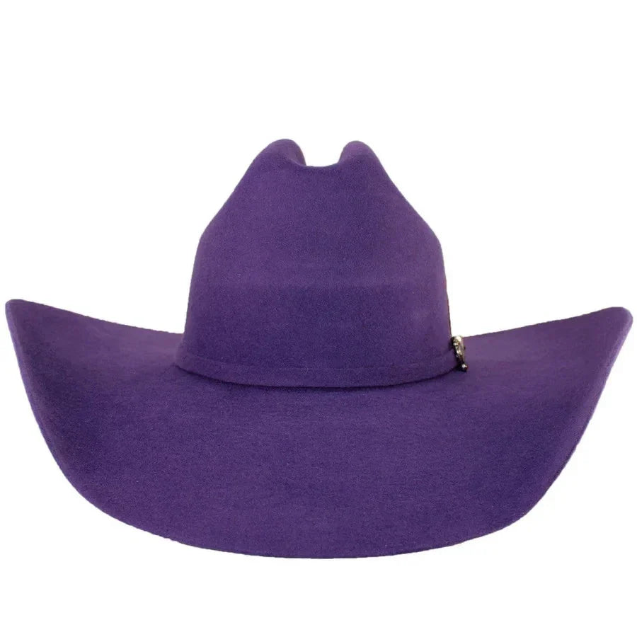 Original Stone 100X Western Cowboy Hat for Men and Women Roper Style - Purple