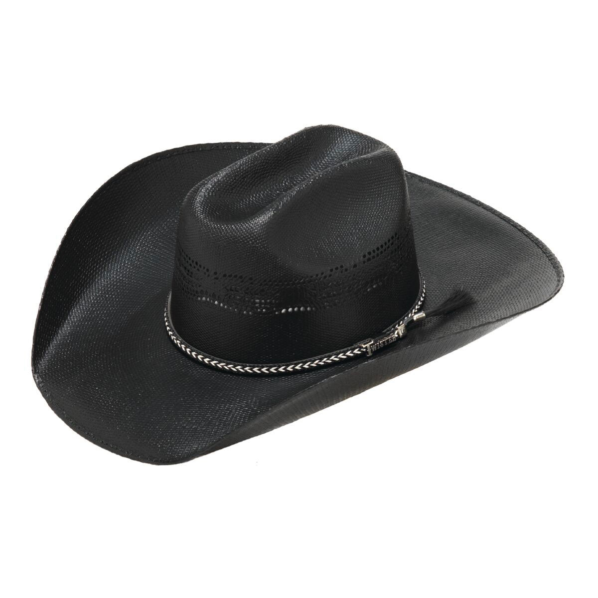 Twister Men's Bangora Black Straw Cowboy Hat